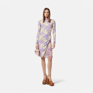 Versace Wild Roses Crepe Jersey Dress
